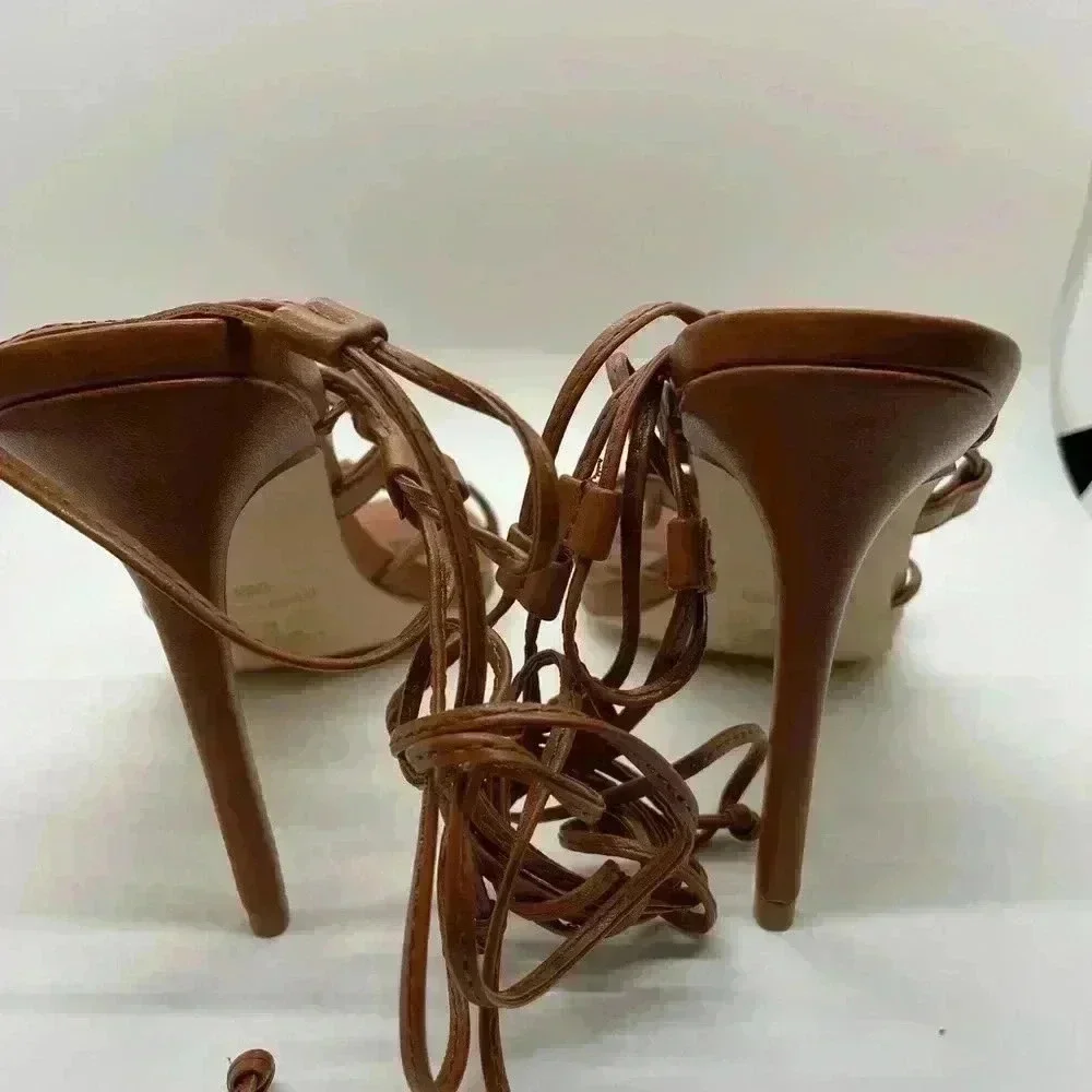 Nine West Mix 3 Brown Sandal Size 8 - Picture 4 of 6